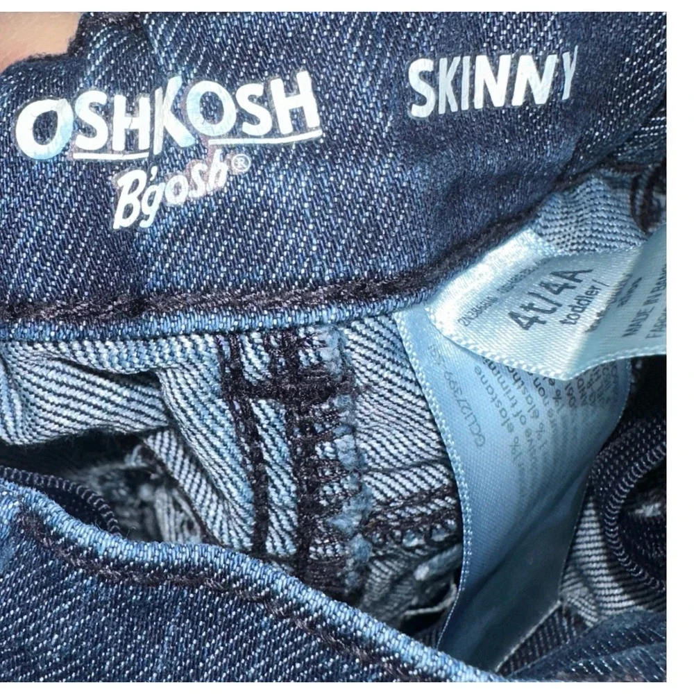 OshKosh Bgosh Toddler Boys‎ Girls Skinny Jeans Dark Wash Indigo 4T 2N386810
